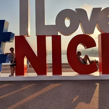 公寓 Bd Grosso 4 Prs, 300m Plage, Clim, Parking 尼斯