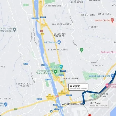 Bd Grosso 4 Prs, 300m Plage, Clim, Parking 尼斯